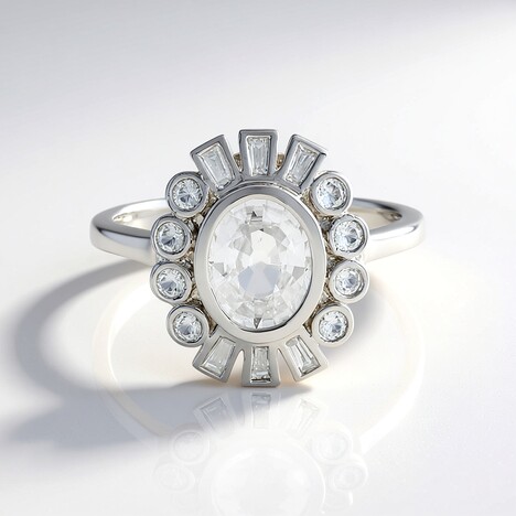 Anello in argento con Zircone (Adela Silber)