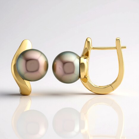 Orecchini in oro con Perla Tahitiana (Michelle Albala)