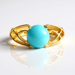 Zilveren ring met een Sleeping Beauty Turkoois (de Melo)