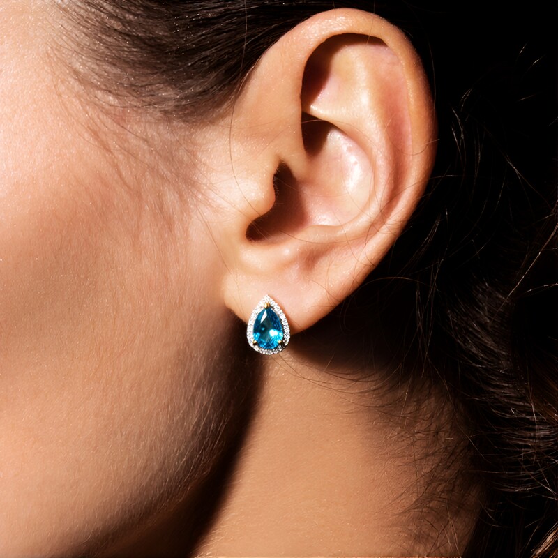 Pendientes en plata con Topacio de Marambaia