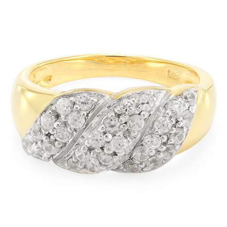 Anello placcato in oro con Zircone