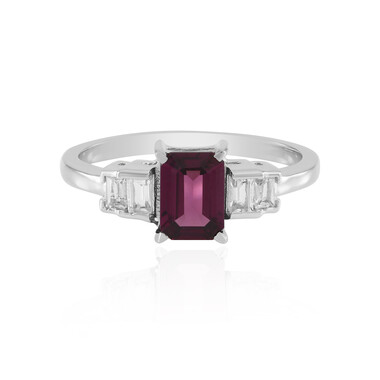 Magenta-Granat-Silberring