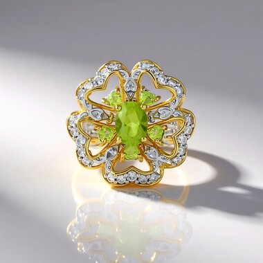 Anello in argento con Peridoto (Gems en Vogue)
