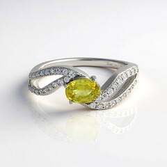 Bague en argent et Sphène