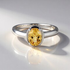 Anello in argento con Berillo Giallo