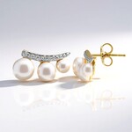 Orecchini in argento con Perla d'Acqua Dolce Bianca (TPC)