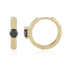 Black Diamond Silver Earrings