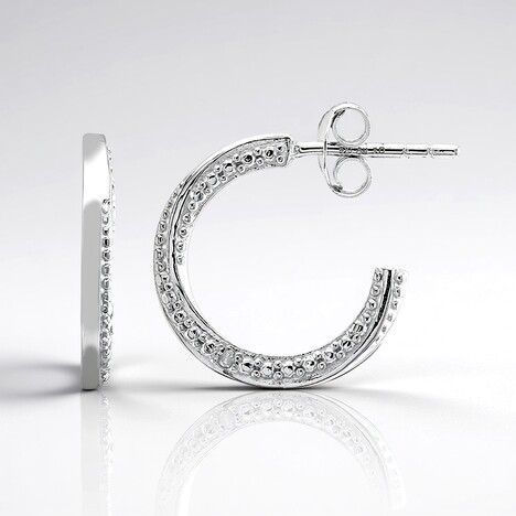 Orecchini in argento con Diamante I3 (I)