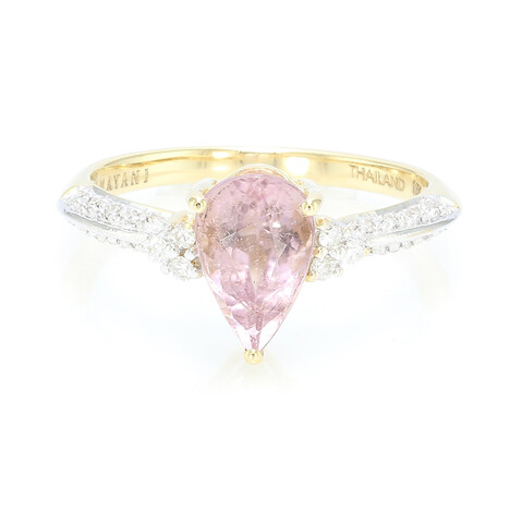 Anello in oro con Tormalina Rosa Cuprian (AMAYANI)
