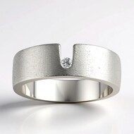 Anillo en plata con Diamante I1 (G) (Annette)