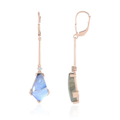Zilveren oorbellen met Blauwe Minary Labradorieten