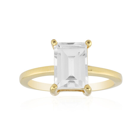 Anello in argento con Topazio Bianco