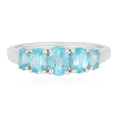 Blauer Apatit-Silberring