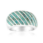 Anillo en plata con Turquesa azul del Mohave Kingman (Jones Lee)