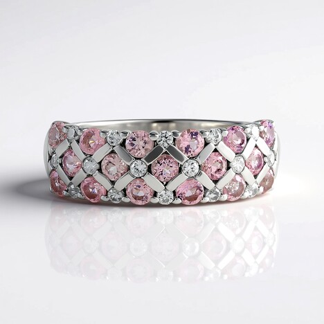 Anello in argento con Tormalina Rosa Nigeriana