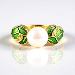 Anello in argento con Perla d'Acqua Dolce Bianca (Adela Silber)