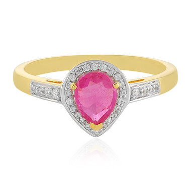 Pinkfarbener Madagaskar-Saphir-Silberring