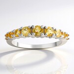 Anello in argento con Citrino