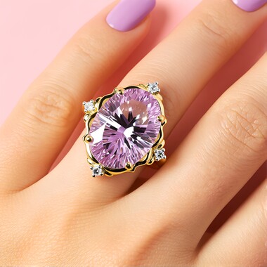 Lavendel-Amethyst-Silberring