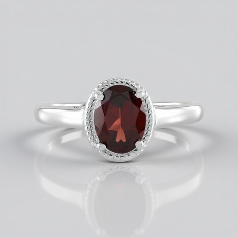 Anello in argento con Granato d’India