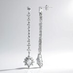 Orecchini in argento con Topazio Bianco