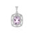 Pendentif en argent et Améthyste Rose de France