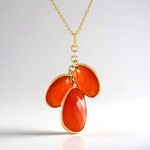 Collana in argento con Corniola (KM by Juwelo)