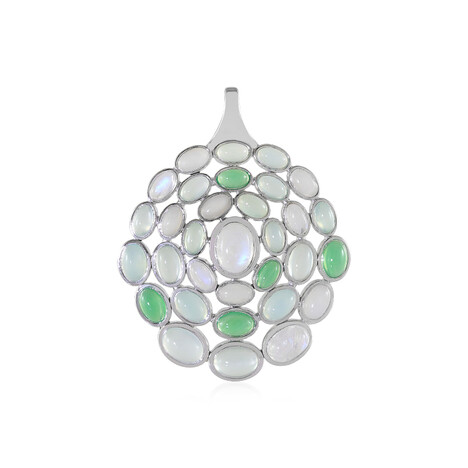 Colgante en plata con Piedra de Luna arcoíris (KM by Juwelo)