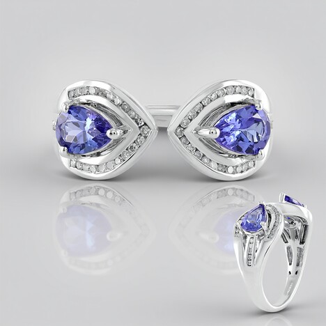 Anello in oro con Tanzanite AAA (de Melo)