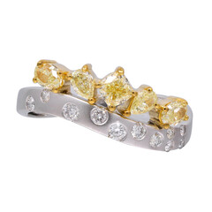 Gouden ring met gele S12 diamanten