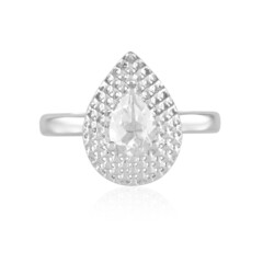 Anillo en plata con Topacio blanco