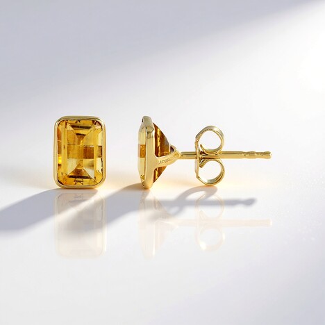 Boucles d'oreilles en argent et Citrine