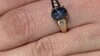 Zilveren ring met een blauwe ster saffier