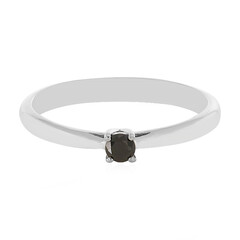 Bague en argent et Diamant noir