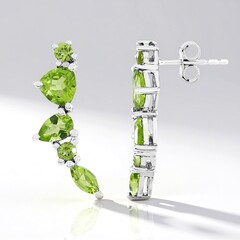 Orecchini in argento con Peridoto