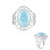 Zilveren ring met een larimar (MONOSONO COLLECTION)
