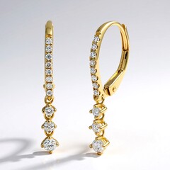 Boucles d'oreilles en or et Diamant SI2 (H) (CIRARI)