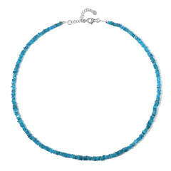 Collar en plata con Apatita azul neón