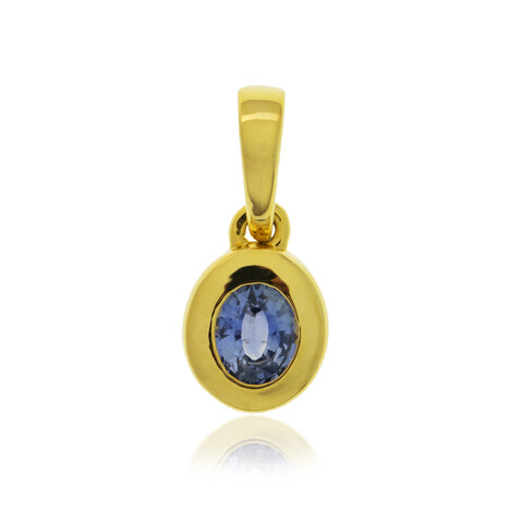 Colgante en plata con Zafiro azul Ceylon