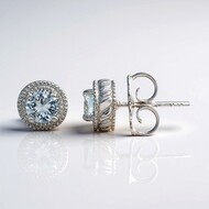 Orecchini in argento con Zircone (Dallas Prince Designs)