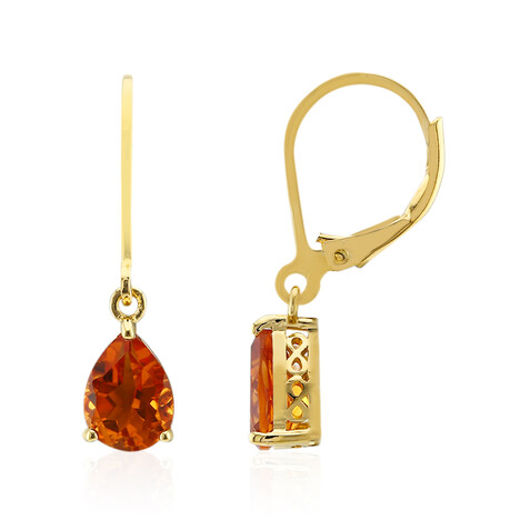 Pendientes en plata con Citrino de Madeira