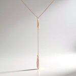 Collier en argent et Perle de culture d’eau douce Keshi pourpre
