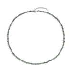 Grüner Apatit-Silberhalskette