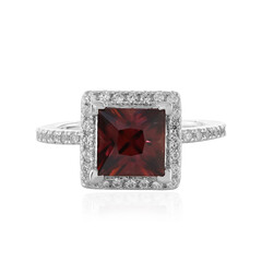 Bague en argent et Zircon rose