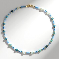 Collana in argento con Acquamarina Brasiliana
