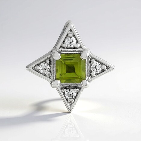 Ciondolo in argento con Vesuvianite