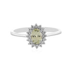 Kanariengelber Kunzit-Silberring