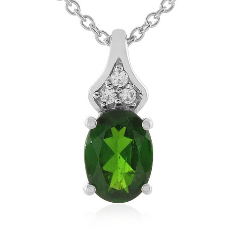 Collana in argento con Diopside Russo