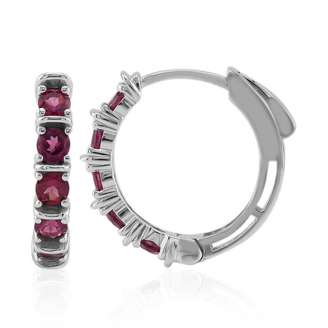 Boucles d'oreilles en argent et Grenat Rhodolite