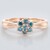 Anello placcato in oro con Diamante Fancy